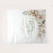 Gemeinsam | Boho Bohemisch Wedding Decor Wandteppich (Vorderseite (Horizontal))