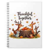 Gemeinsam dankbar - Niedliche Waldtiere Thanksgi Notizblock (Vorderseite)