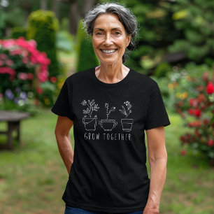 Gemeinsam den schwarzen T - Shirt der Frauen wachs