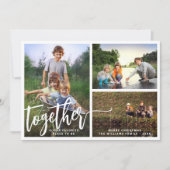 Gemeinsam drei Fotos Feiertagskarte (Vorderseite)