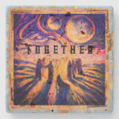 Gemeinsam durch das Feuer Mystical Steinuntersetzer (Vorderseite)