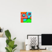 Gemeinsam ein abstraktes Digitalbild Poster (Heimbüro)