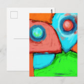 Gemeinsam ein abstraktes Digitalbild Postkarte (Vorne/Hinten)