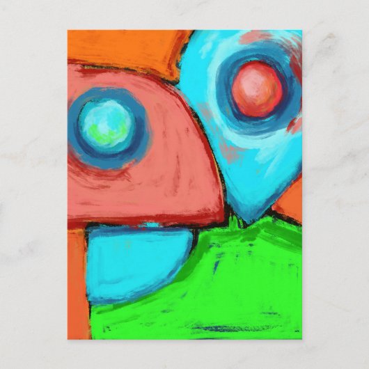 Gemeinsam ein abstraktes Digitalbild Postkarte (Vorderseite)
