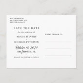 Gemeinsam eine moderne Hochzeit von Skripten für F Ankündigungspostkarte (Rückseite)