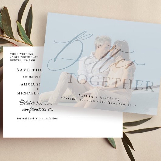 Gemeinsam eine moderne Hochzeit von Skripten für F Ankündigungspostkarte