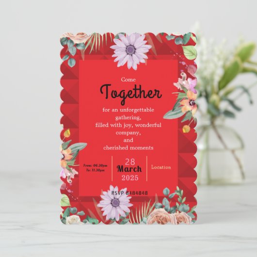 Gemeinsam Einladung (Stehend Vorderseite)