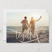 GEMEINSAM Elegantes Foto Hochzeit speichern das Da Save The Date (Vorderseite)