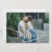 GEMEINSAM Elegantes Foto Hochzeit speichern das Da Save The Date (Vorderseite)