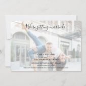 GEMEINSAM Elegantes Foto Hochzeit speichern das Da Save The Date (Rückseite)