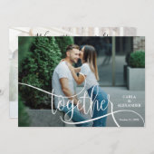 GEMEINSAM Elegantes Foto Hochzeit speichern das Da Save The Date (Vorne/Hinten)