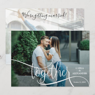 GEMEINSAM Elegantes Foto Hochzeit speichern das Da Save The Date
