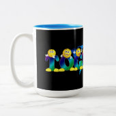 Gemeinsam Emojis Zweifarbige Tasse (Links)