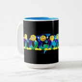 Gemeinsam Emojis Zweifarbige Tasse (Vorderseite Links)