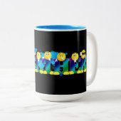 Gemeinsam Emojis Zweifarbige Tasse (VorderseiteRechts)