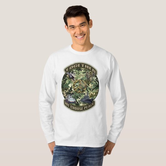 Gemeinsam entscheiden wir uns für Frieden T-Shirt (Vorne ganz)