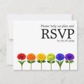 🌈Gemeinsam Erblühen – mit Menü & QR-Code RSVP Karte (Vorderseite)