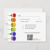 🌈Gemeinsam Erblühen – mit Menü & QR-Code RSVP Karte (Rückseite)