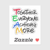 Gemeinsam erreichen alle mehr aufkleber (Blatt)