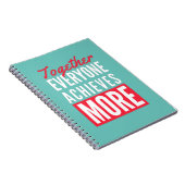 Gemeinsam erreicht jeder mehr Teamwork Notizblock (Rechte Seite)