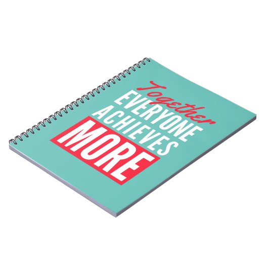 Gemeinsam erreicht jeder mehr Teamwork Notizblock (Linke Seite)