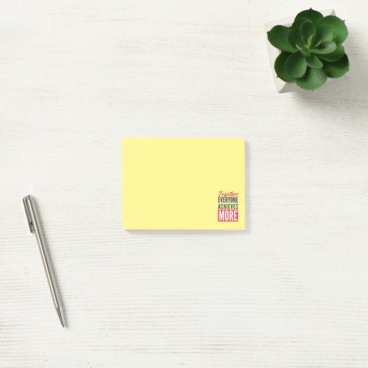 Gemeinsam erreicht jeder mehr Teamwork Post-it Klebezettel (Büro)