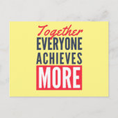 Gemeinsam erreicht jeder mehr Teamwork Postkarte (Vorderseite)