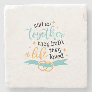 Gemeinsam erschufen sie ein Leben Steinuntersetzer