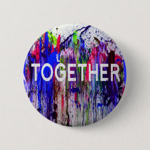 Gemeinsam farbenfrohe Liebe Button
