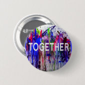 Gemeinsam farbenfrohe Liebe Button (Vorne & Hinten)