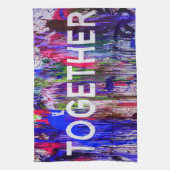 Gemeinsam farbenfrohe Liebe Geschirrtuch (Vertikal)