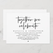 Gemeinsam feiern wir das Party der Hochzeitsfeier Einladung (Vorne/Hinten)