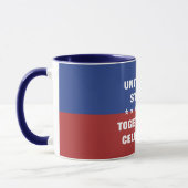 Gemeinsam feiern wir die Flagge Amerikas Tasse (Links)