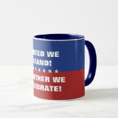 Gemeinsam feiern wir die Flagge Amerikas Tasse (VorderseiteRechts)