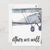 Gemeinsam fliegen wir postkarte (Vorne/Hinten)