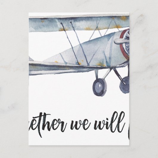 Gemeinsam fliegen wir postkarte (Vorderseite)