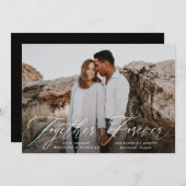 Gemeinsam Forever Foto Verlobung Ankündigung (Vorne/Hinten)