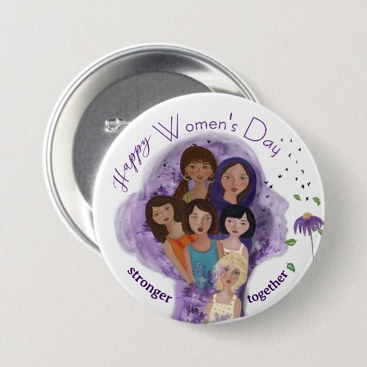 Gemeinsam Frauentag Button (Vorne & Hinten)