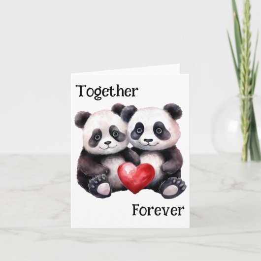 Gemeinsam Froever Panda Paar Ankündigung (Vorderseite)