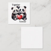 Gemeinsam Froever Panda Paar Begleitkarte (Vorne/Hinten)