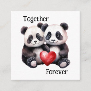 Gemeinsam Froever Panda Paar Begleitkarte