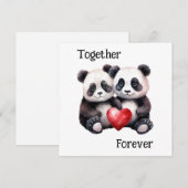 Gemeinsam Froever Panda Paar Feiertagskarte (Vorne/Hinten)