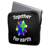 Gemeinsam für die Erde Laptopschutzhülle (Vorderseite Links)