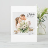 Gemeinsam für Hochzeit Einladung (Stehend Vorderseite)