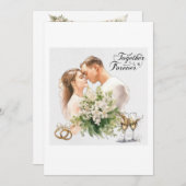 Gemeinsam für Hochzeit Einladung (Vorne/Hinten)