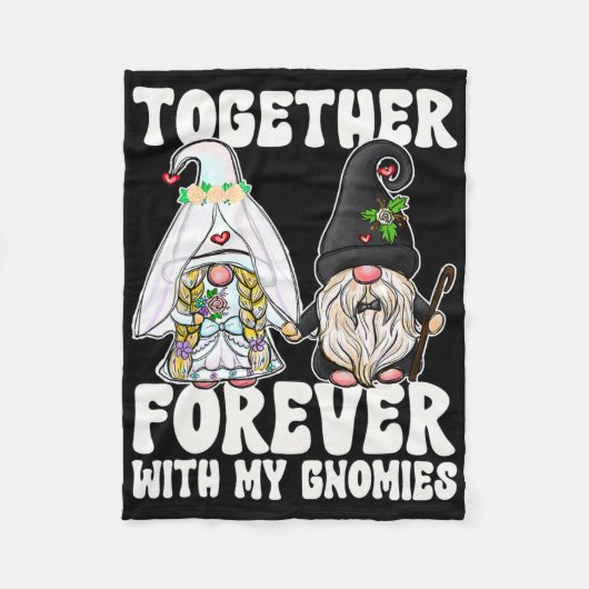 Gemeinsam für immer Gnomes Frau Bride Mr. Groom Fo Fleecedecke (Vorderseite)