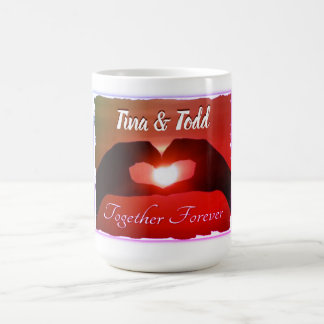 Gemeinsam für immer initialisiert kaffeetasse