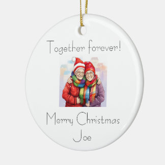 Gemeinsam für immer Personalisierte Karte Keramik Ornament