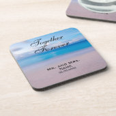 Gemeinsam für immer Personalisierter harter Kunsts Getränkeuntersetzer (Linke Seite)