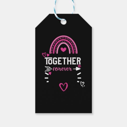 Gemeinsam für immer - Valentinstag Geschenkanhänger (Vorderseite)